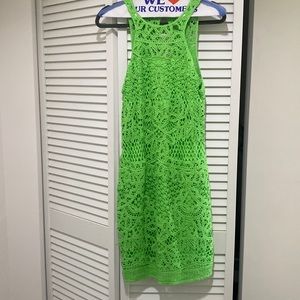 Green Lily Pulitzer crochet mini dress